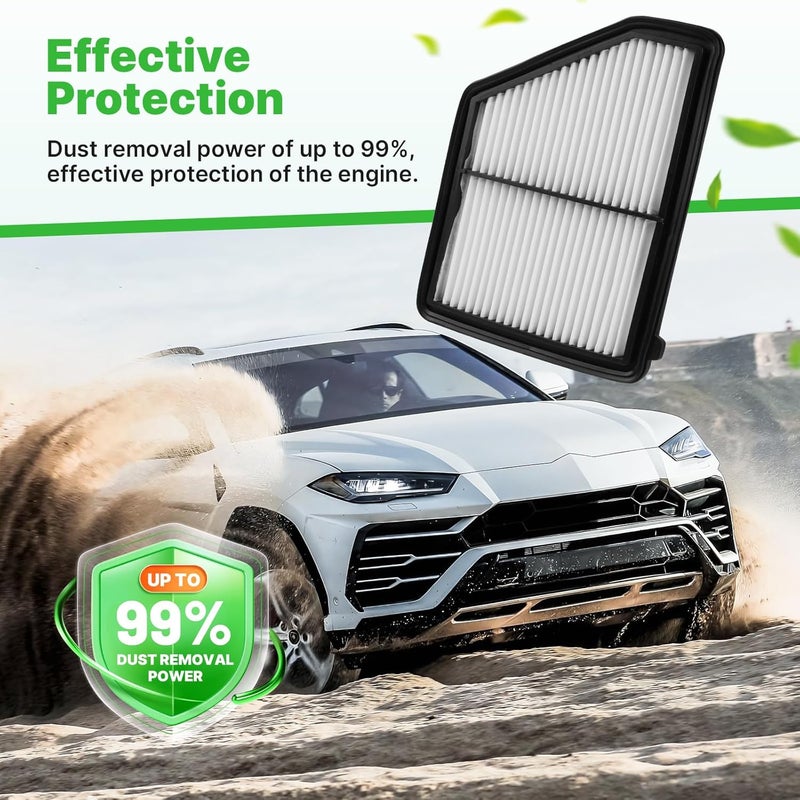 RVgolf Engine+Cabin Air Filters Set Fit for Honda Civic 2016-2026 (2.0L), HR-V HRV 2023-2026 (2.0L) (Only Naturally Aspirated!) Engine Air Filter AC Filter Replacement Accessories# CF11182 CA12051 - Image 3